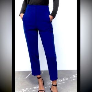 Zara High Waisted Pants - Cobalt Blue
